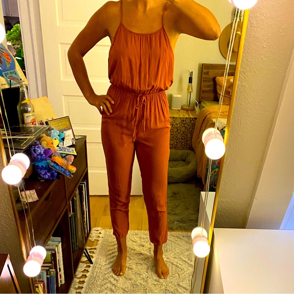 Comfy Burnt Orange Jumpsuit